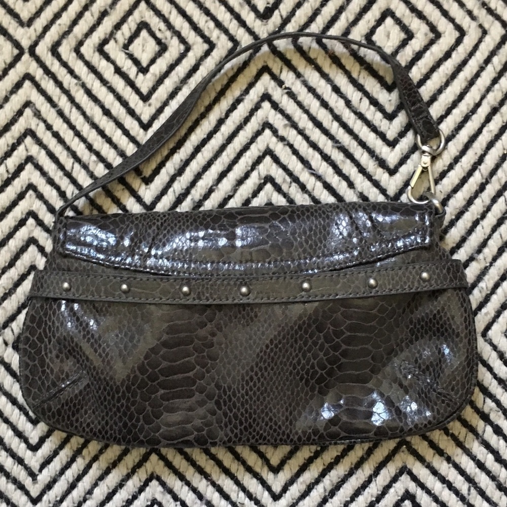 Botkier For Target Faux Gray Python Leather Clutch - image 2
